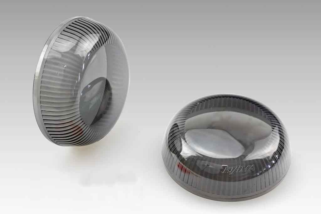 Kijima HD-01293 Motorcycle Turn Signal Lens Cover for Bullet Lamps, 2 Pack Sportster S, Pan America, Nightstar, Smoke