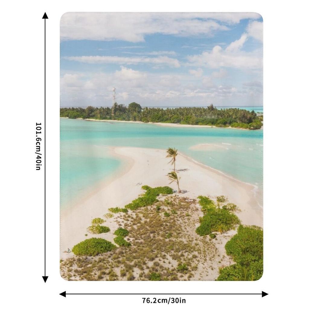 beach themed for home Throw Blanket Easy Care Comfortable Blanket for Couch