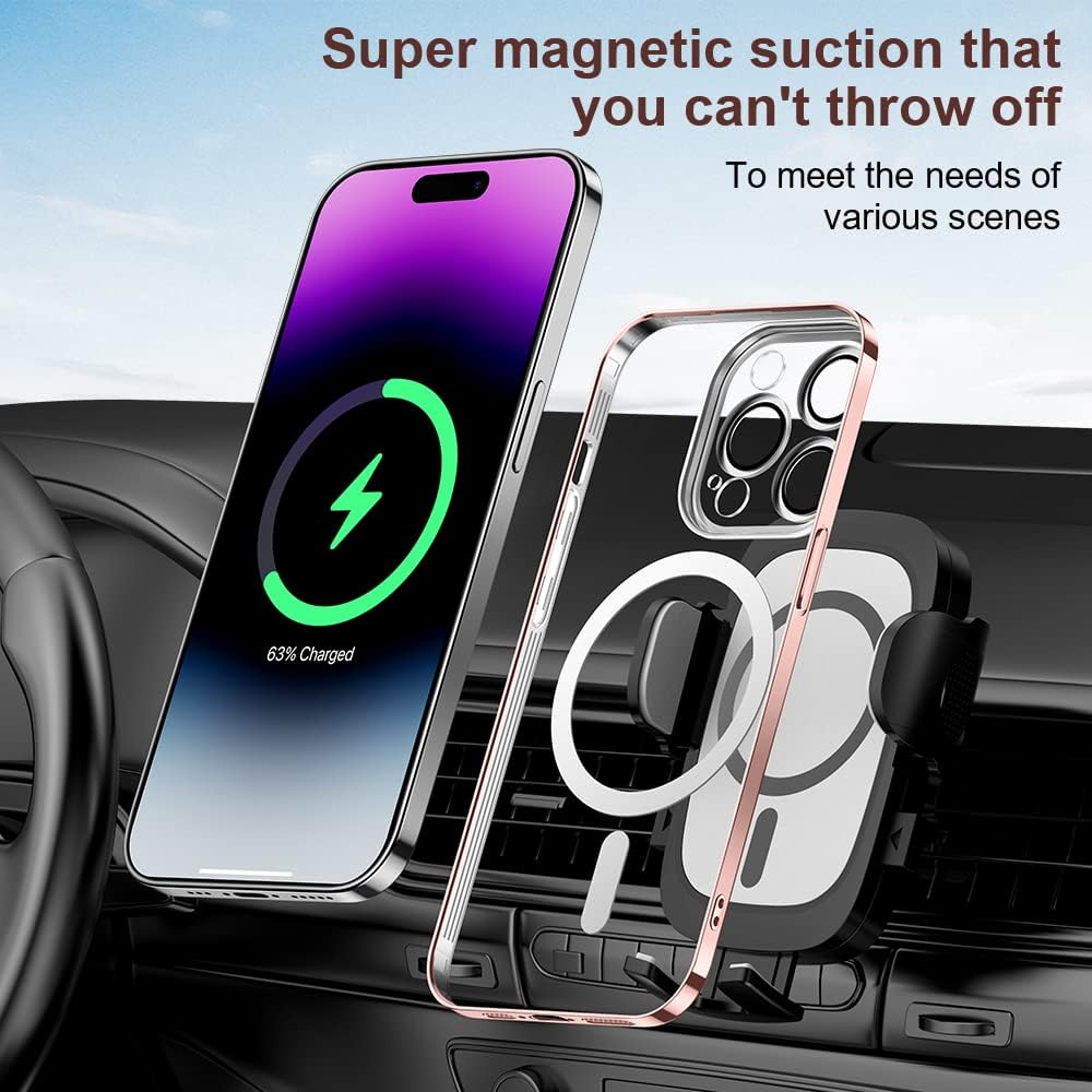 iPhone 16 Pro Max Magnetic Compatible Phone Case Magsafe Clear [Never Yellow] Camera lens protective film ultra-thin shockproof TPU Protective case
