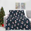 1pz Plaid Tema Natale Pupazzo di Neve pattern Blu Plaid Sottile Coperte Regali per Divano Letto Auto Casa Campeggio uso in tutte le stagioni