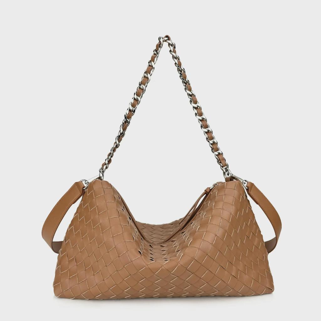 2024 Autumn/Winter Diamond-Patterned Leather Handbag - Trendy Cowhide Shoulder & Messenger Bag for Women
