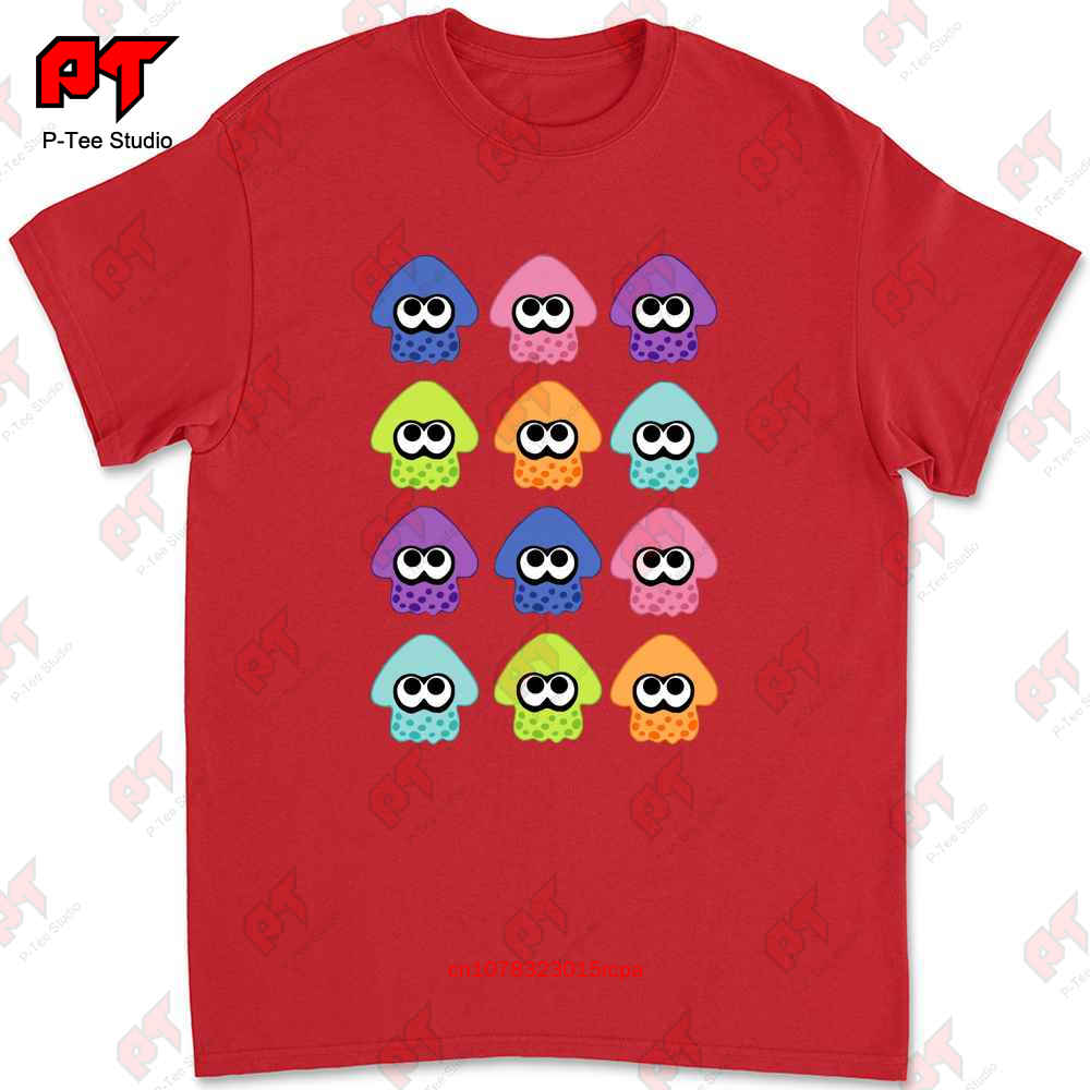 Splatoon 2 Squid Pattern T-shirt 4GX0 S