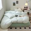 Pure Cotton Four-Piece Bedding Set: Striped Duvet Cover, Bed Sheet for Dorms, A-Class Washed Cotton, Perfect for All Seasons.