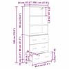 Highboard Artisan Oak 69.5 x 34 x 180 cm Particleboard