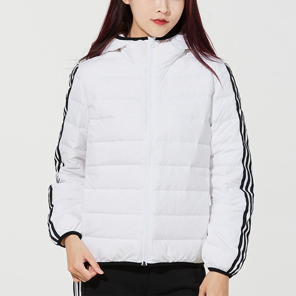 adidas Neo Lightweight Quilted Hooded Down Jacket Women Outerwear White HF0501