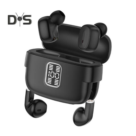 

Беспроводные наушники с поддержкой Bluetooth, сенсорное управление, цифровой дисплей, водонепроницаемость IPX5, универсальные спортивные наушники-вкладыши, мини-гарнитура чёрный