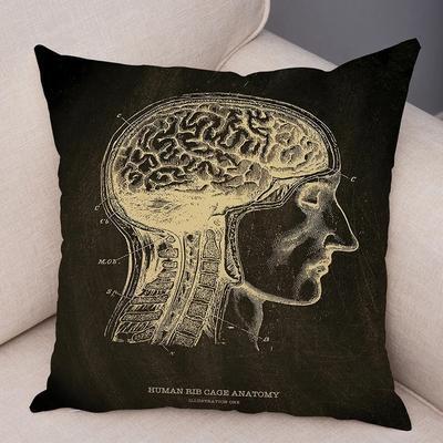 Home Decor Anatomy-Themed Digital Printed Pillow Covers Pattern Cushion Cover Suitable For Sofa Bedroom Car Pillow Cover