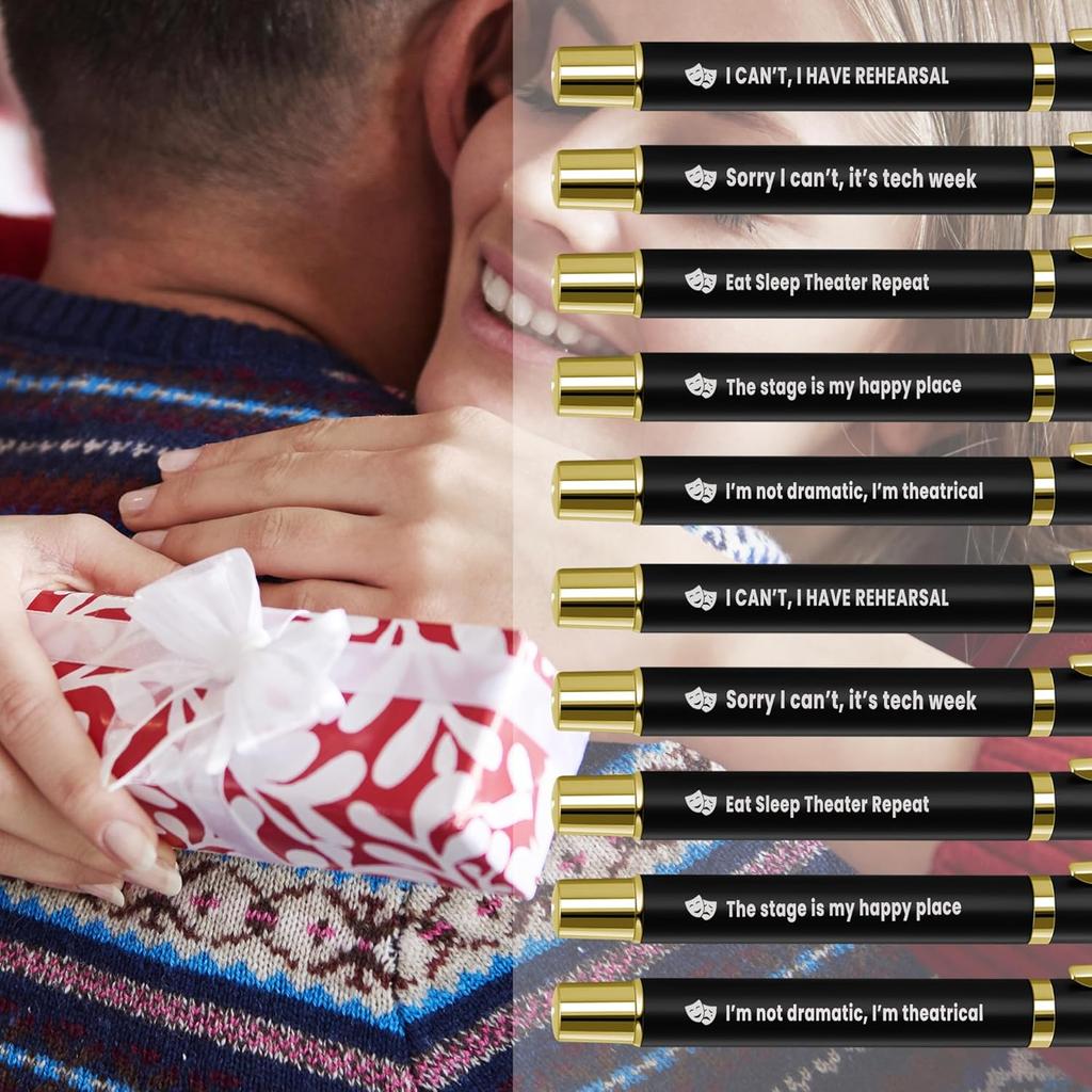 Theater Gifts 10PC Theatre Life Ballpoint Pens Broadway Musical Theater Gift for Directors, Actors, Music Teachers, Students, Musicians