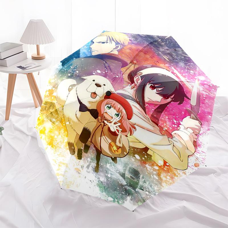 1pc Anime Characters Festival Gift Umbrella - Automatic Opening, Foldable Design, Iron Frame, Outdoor Use, Suitable for Fans, Travel, Daily Use.P019
