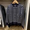 Japanese-Style Women's Spring Modal Cotton Striped Cardigan, Long Sleeve, Round Neck, Machine Washable