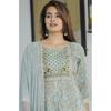 Women Embroidered Anarkali Kurti Bottom Dupatta Set Indian Pakistani Party Wear VF-20164a