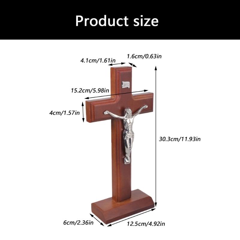 Tabletop Wall Mount Religious Decoration Religious Christian Standing Crucifix Prayer Religious Gift Enduring