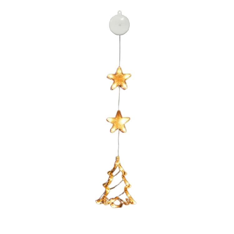 Seasonal Window LED Light Battery Operated Hanging Lamp for Christmas Home Decoration Stylish Holiday Window Adorment