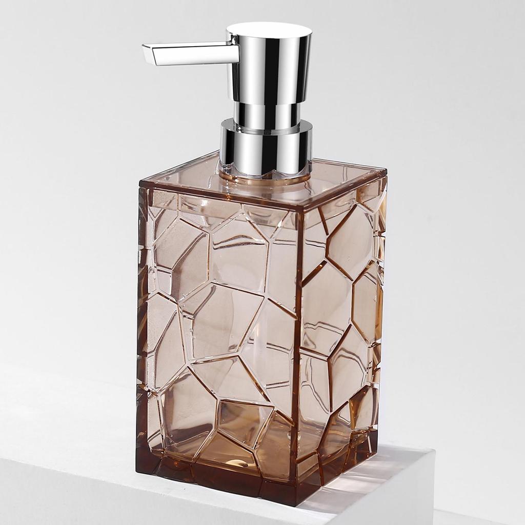 Transparent Liquid Soap Pump Dispenser, Sustainable Acrylic Refillable Dish Soap