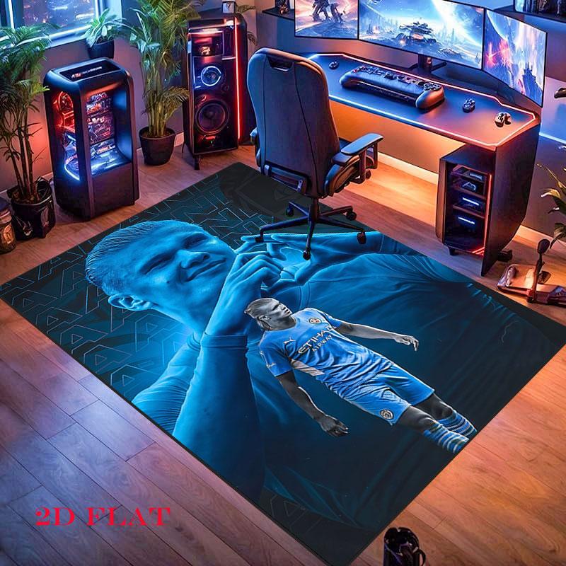 Haaland Football Carpet Rug for Living Room Bedroom Home Sofa Decoration,Kids Play Nonslip Floor Mat