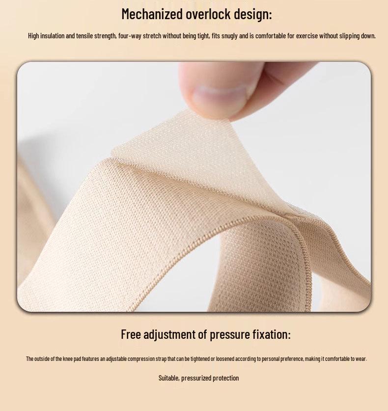 Mugwort Nylon Knee Pads: Ultra-Thin Cold Protection & Warmth, Unisex Knitted Sports Gear