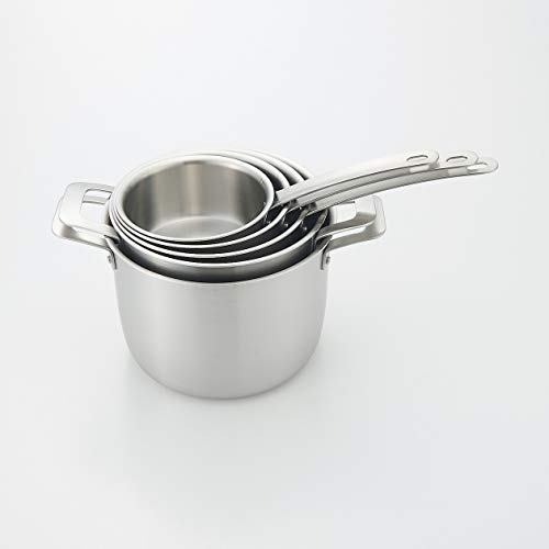 MUJI Dreischichtiger Edelstahll-Aluminium-Kochtopf, ca.. 1,5L, ca.. 36cm B x 13cm H, 82219920, Silber