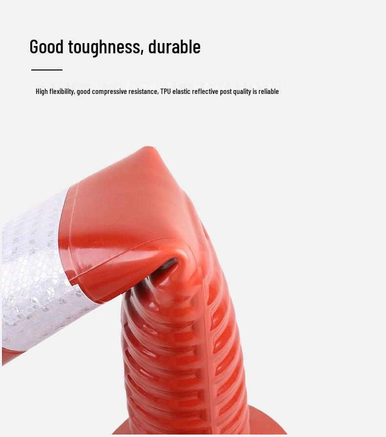 Barriera stradale in TPU riflettente: Separatore di corsia autostradale anti-collisione rosso e giallo.