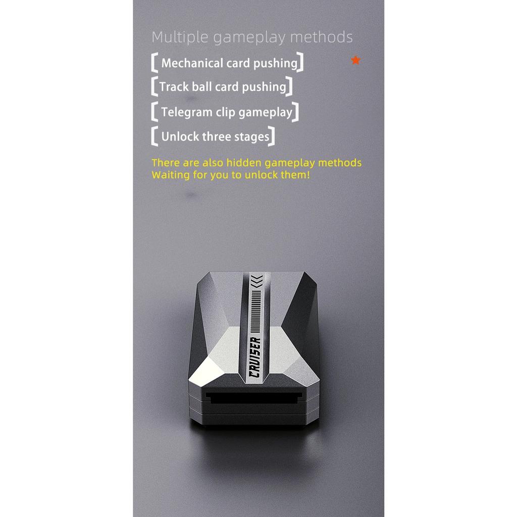 Deslizador Mecânico de Empurrar Cartão EDC, Giroscópio de Metal Liga de Alumínio para Ponta do Dedo, Brinquedo Descompressor Anti-stress, Presente para Adultos e Crianças