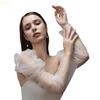 HX6F Seethrough Arm Sleeves Sheer Gloves For Bride Wedding Gowns And Formal Occasion Shoulder Length Gloves for Banquets