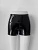 Women's High-Waisted Mirror PU Leather Shorts, Sexy Nightclub Three-Quarter Pants (S-3XL).