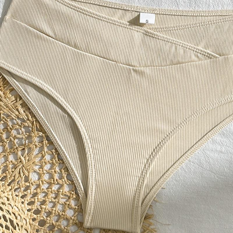 Costume da Bagno Bikini Due Pezzi Monospalla a Vita Alta Tinta Unita per Donna