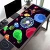 Space Adventure Characters Large Gaming Mouse Pad Nonslip Rubber Base Waterproof Desk Mat For Office Pc Laptop