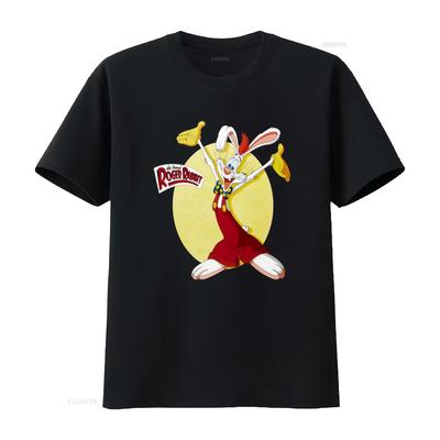 T-shirt Imprimé Dessin Animé Who Framed Roger Rabbit pour Toutes Tailles S 4XL UR197 Vintage Lavé Décontracté Polyvalent Légèrement Extensible