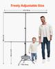 VEVOR Backdrop Stand, 5 x 6.5 ft Adjustable Photo Backdrop Stand Kit, Portable Background Backdrop Stand with 3 Crossbars