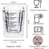LMETJMA 60ML Shot Glasses Measuring Cup Espresso Shot Glass Liquid Heavy Glass Wine Glass Square Cup for Baristas 2oz JT528