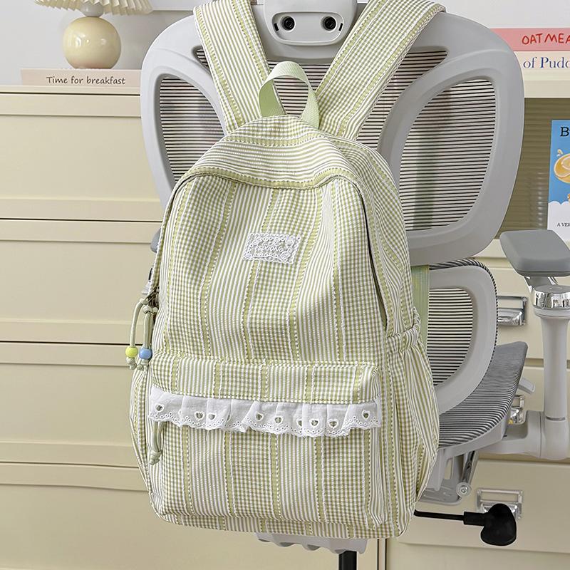School bag new style for women, INS large capacity high school student leisure travel backpack, candy color-block, sweet style backpack