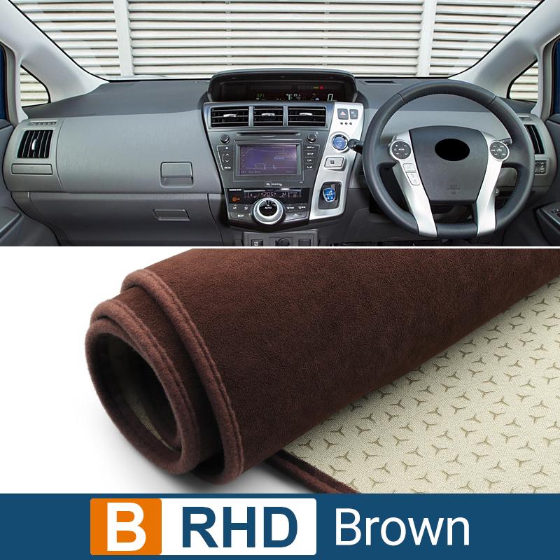 

Для Toyota Prius V Alpha Daihatsu Mebius 2012-2018 2019 ZVW40 крышка приборной панели автомобиля избегайте света коврик анти-УФ коврики нескользящий коврик