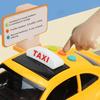 Simulační mini autíčko se světlem a hudbou Miniaturní tlakový odlitek Taxi Plastikový model Ornament Děti Setrvačná hračka do auta Kluci Dívky Vánoční dárek k narozeninám