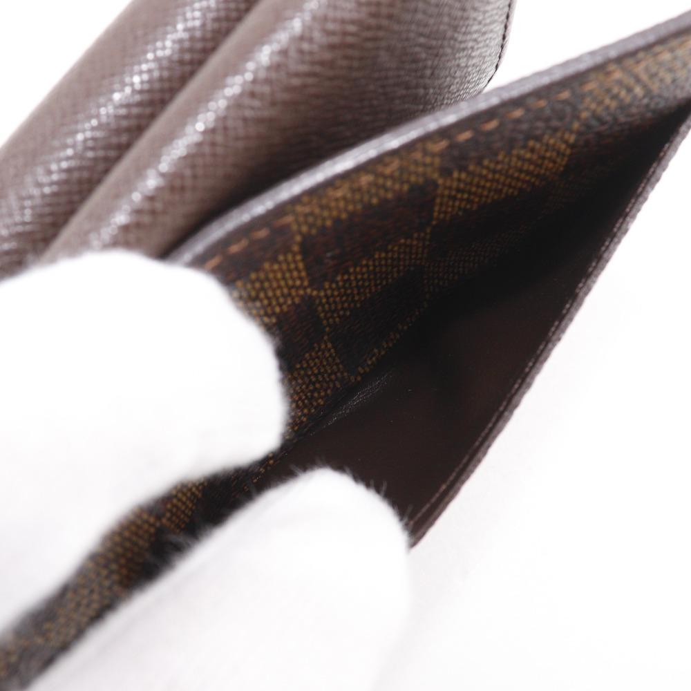 LOUIS VUITTON Portefeiulle International Purse N61217 Brown Damier canvas unisex Used