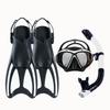 Mask Fin Snorkel Set, Travel Size Snorkeling Gear for Adults with Panoramic View Anti-Fog Mask, Trek Fins, Dry Top Snorkel 3in1
