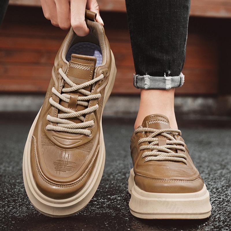Fashion 2025 Autumn New Concise Fashion Low Top Thick Soled Casual Shoes for Men Versatile Comfortable Non Slip Niche Platform sneakers