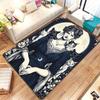 Moon Goddess Cat Woman Vintage Art Rug Living Room Bedroom Carpet Mystical Feline Design Soft Plush Anti Slip Floor Mathomedecor