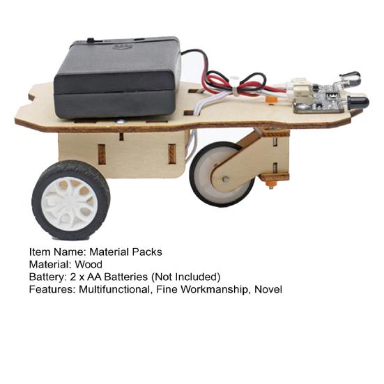 1 Set Car Models DIY Creative Cultivate Interest Novelty Eco-friendly Hands-on Ability Wood Following Car Physical Toys School Supply