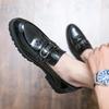 Men's British-Style Hidden Heel Patent Leather Shoes - Korean Trendy Casual & Versatile