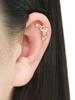 Minimal Piercing Teardrop Cubic Curve Surgical Labret Piercing