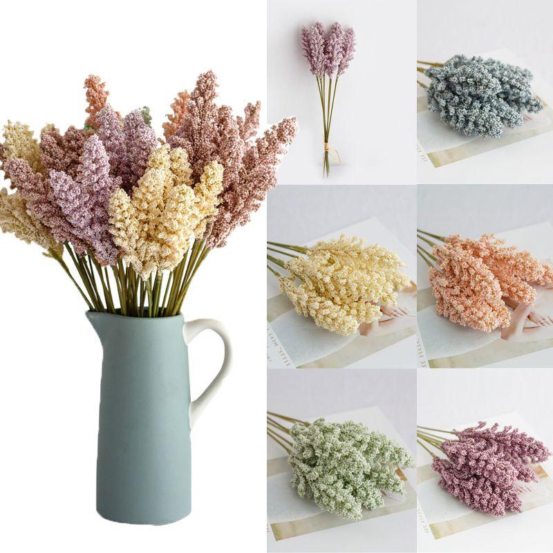 Upscale Artificial Flower Vanilla Spike Bunch For Elegant Home Wall Decor