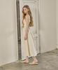 VIKINI VENDER Rachel Shirred Back-Point Long Dress - Cream Yellow