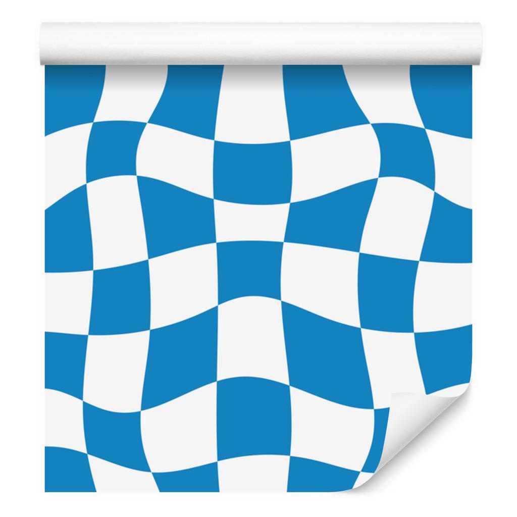 Wallpaper Free checkerboard blue and white, azure background 50x1000