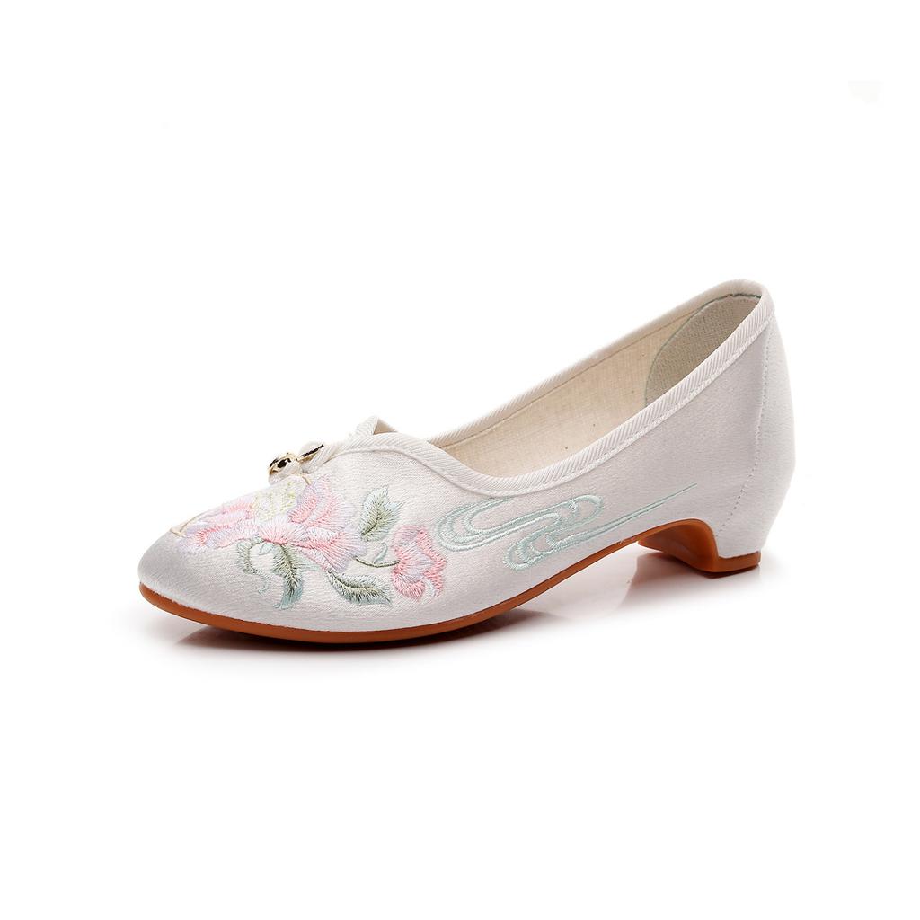 [Miaofu] Sommer 2025 neue chinesische Stil alte Pekinger Stoffschuhe schlichter ethnischer Stil Cheongsam Temperament Damen Einzelschuhe