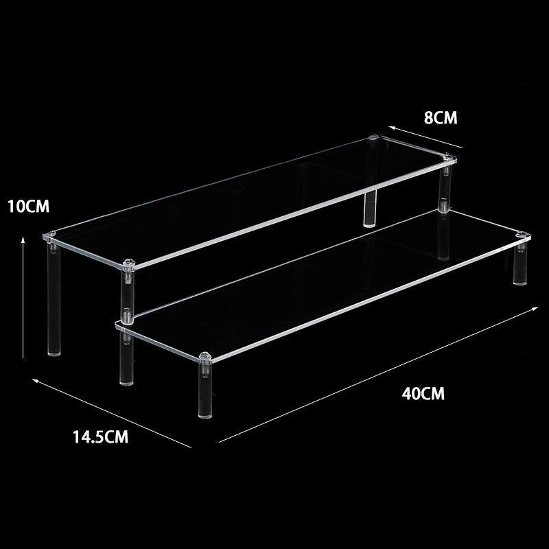 Clear Acrylic Tiered Display Stand for Figurines, Dolls & Jewelry
