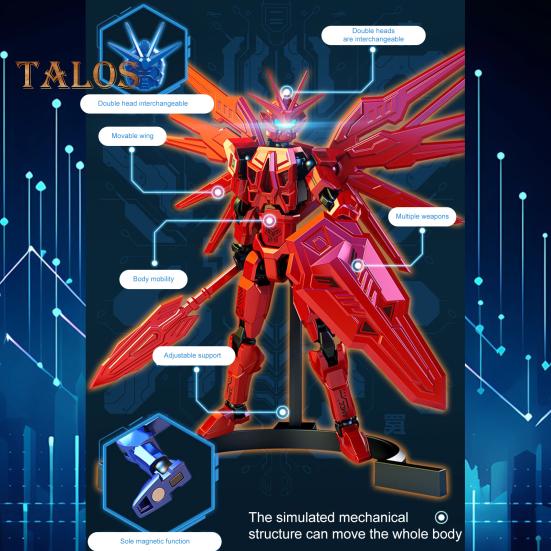 Roboter-Actionfigur mit Zubehör Bewegliche Gelenke Robotermodell Spielzeug Artikulierte Dummy-Figur Heim- Bürodekoration Ornament