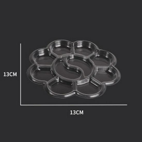 Disposable Transparent Plum Blossom Mixing Palette for Watercolor DIY Painting