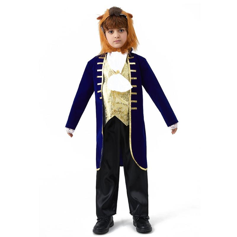 Halloween Party Beautiful Woman and Beast Prince Adam Show Costume
