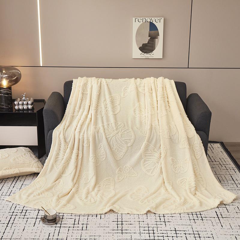 Luxurious Thick Jacquard Taffeta Blanket - Perfect for Sofa, Naps, or Special Occasion Gifts