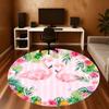 1pc Flamingo, Tropical Round Chair Mat Area Rug - Non-Slip, Floor Mat for Office, Bedroom, Home Decor Christmas Gift P0811190